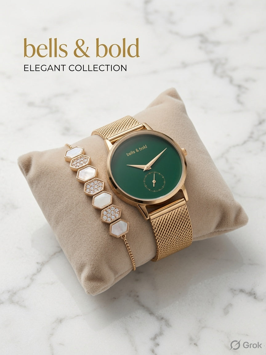 Bells & Bold (white & gold)