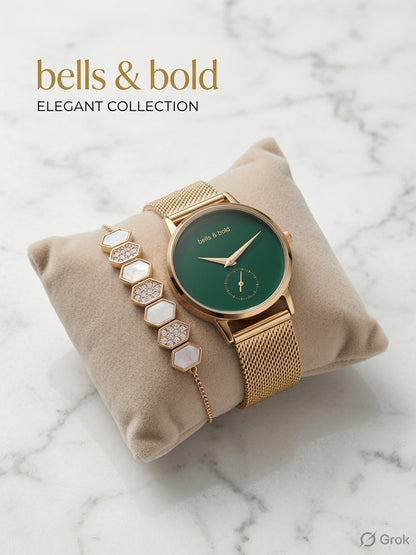 Bells & Bold (white & gold)