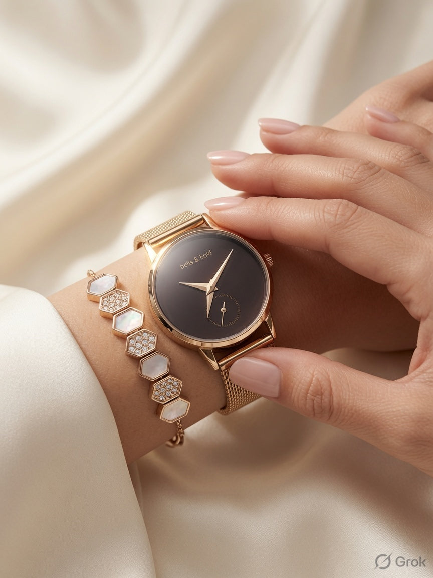 Bells & Bold (white & gold)