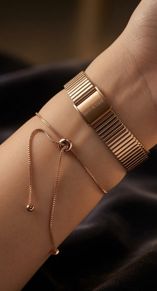 Bells & Bold Rainbow (Rose Gold Band)