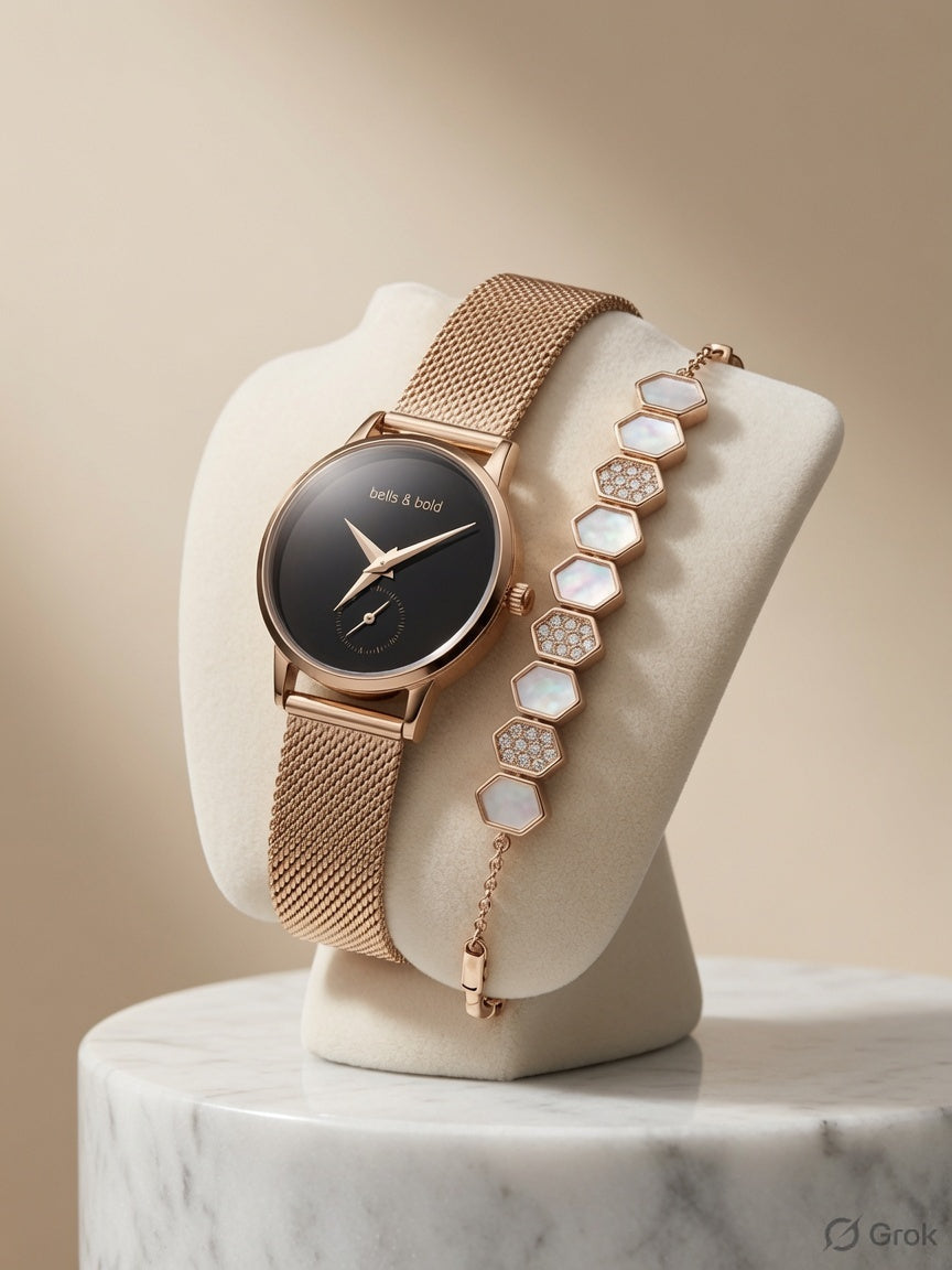Bells & Bold (white & gold)